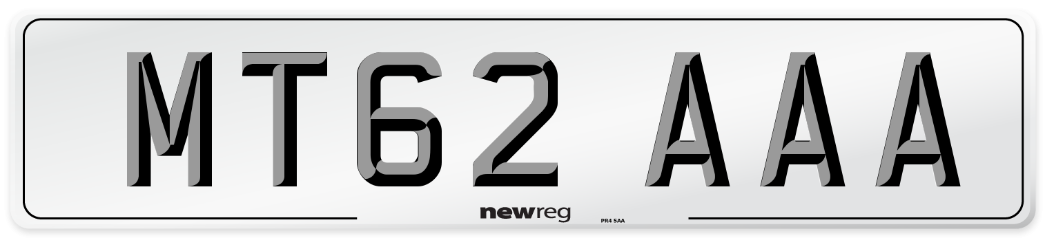 MT62 AAA Number Plate from New Reg